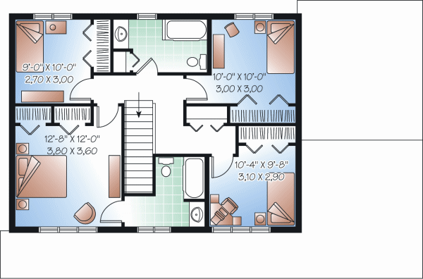 upper floor house blueprint