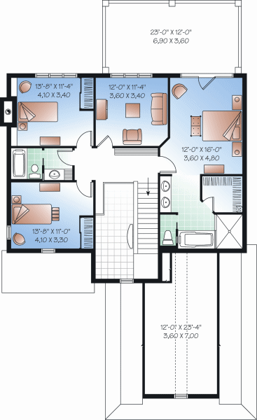 upper floor house blueprint