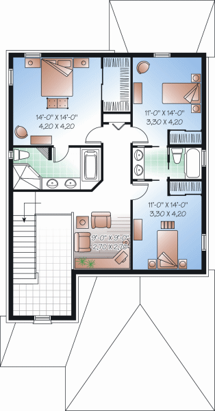 upper floor house blueprint