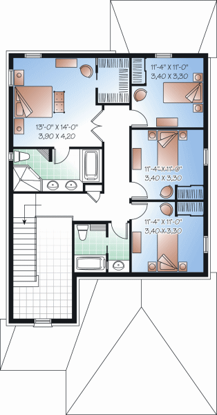 upper floor house blueprint