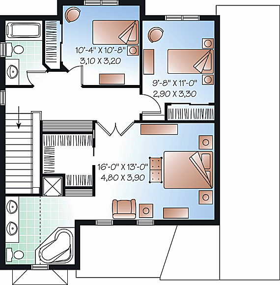 upper floor house blueprint