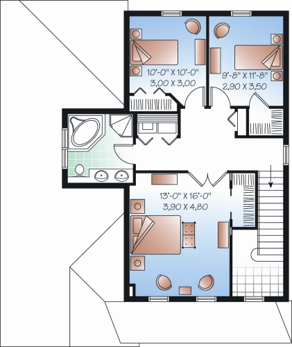upper floor house blueprint