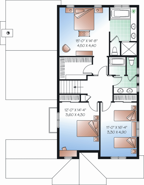 upper floor house blueprint