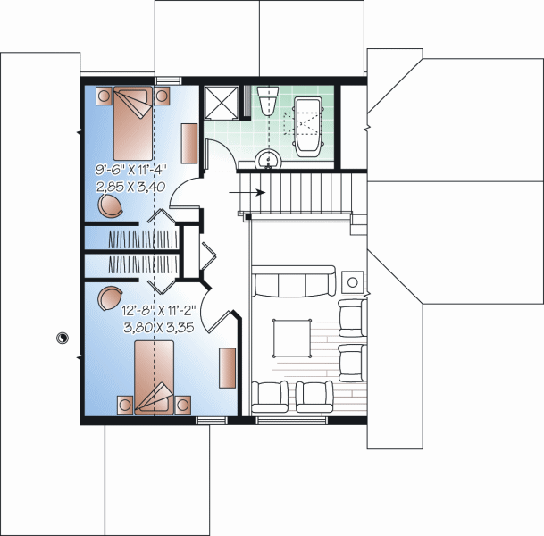 upper floor house blueprint