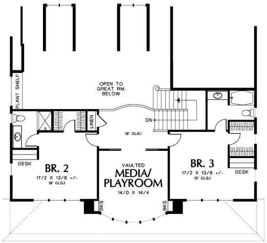 upper floor house blueprint