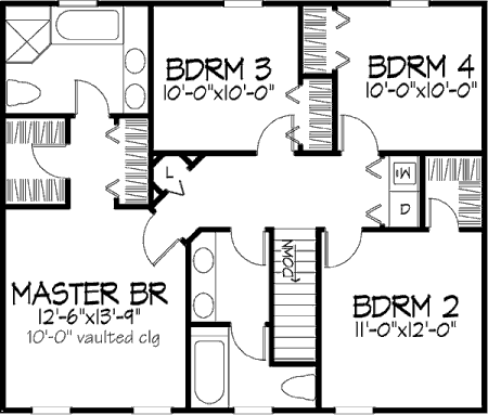 upper floor house blueprint