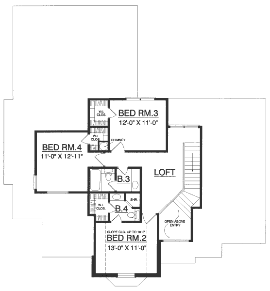 upper floor house blueprint