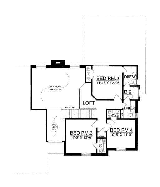 upper floor house blueprint