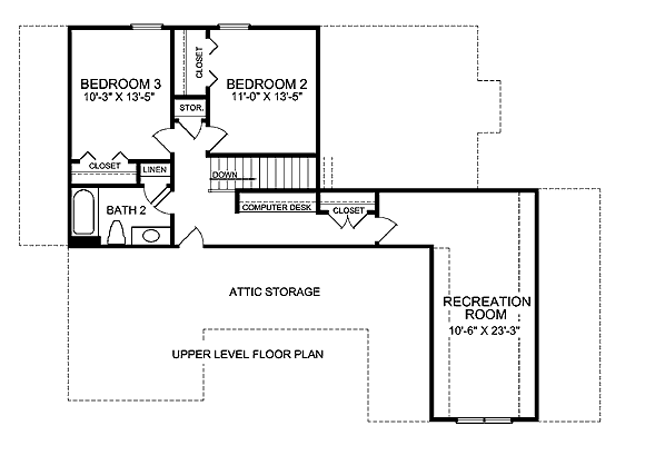 upper floor house blueprint