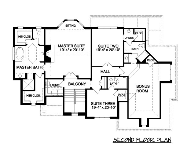 upper floor house blueprint
