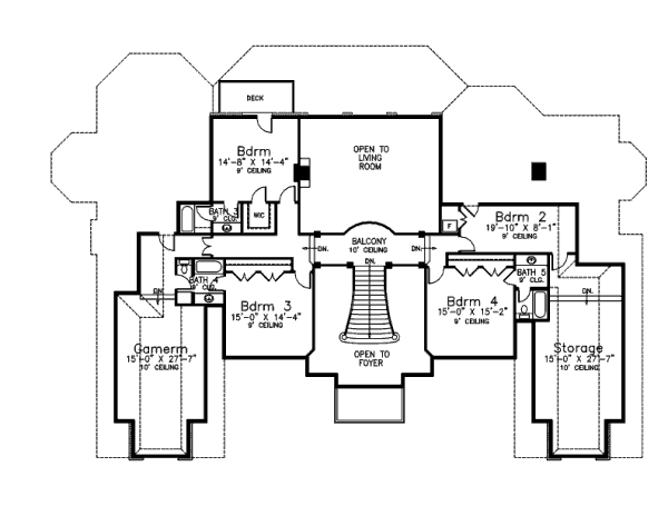 upper floor house blueprint