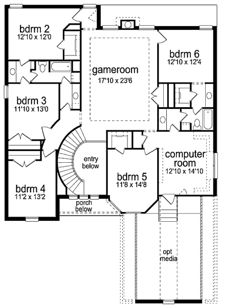 upper floor house blueprint
