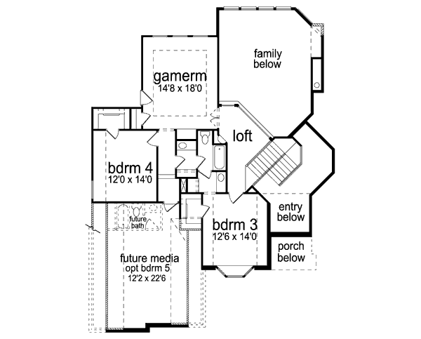 upper floor house blueprint