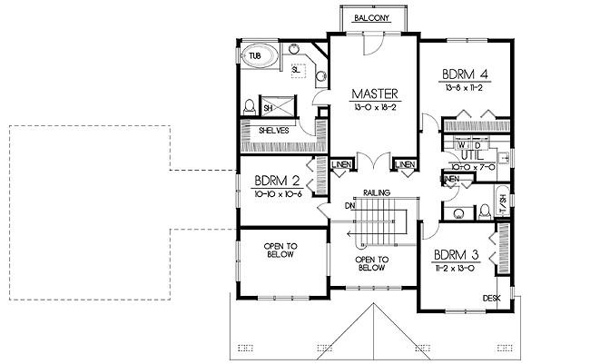 upper floor house blueprint
