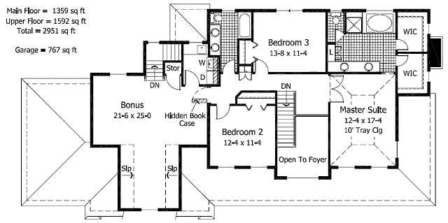 upper floor house blueprint