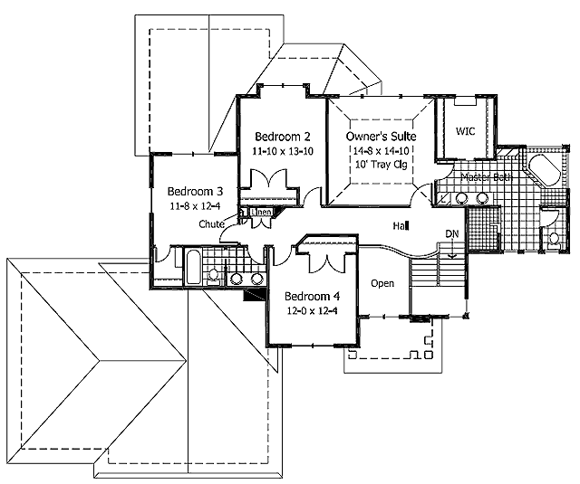 upper floor house blueprint