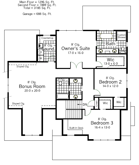 upper floor house blueprint