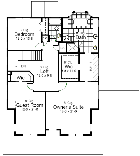 upper floor house blueprint