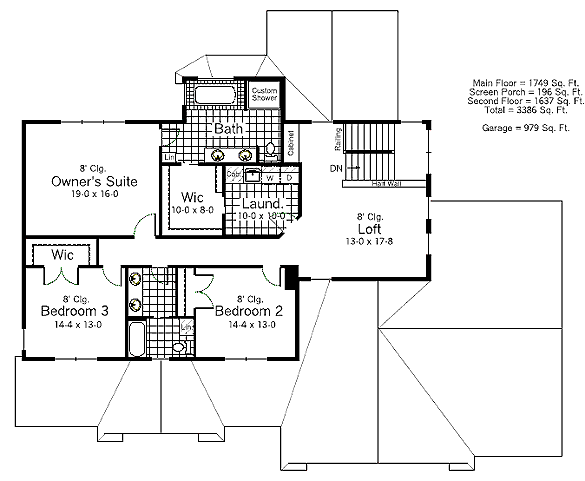 upper floor house blueprint