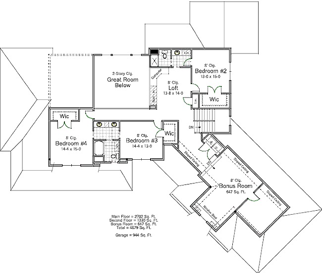 upper floor house blueprint