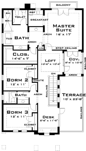 upper floor house blueprint