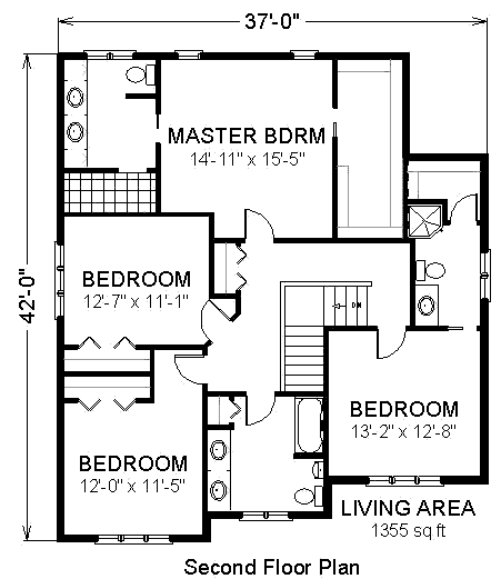 upper floor house blueprint