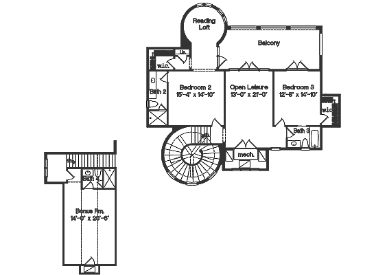 upper floor house blueprint