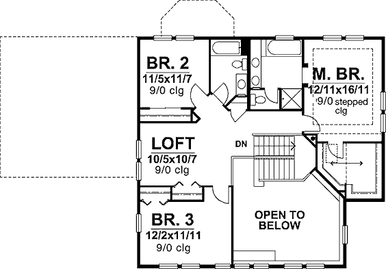 upper floor house blueprint