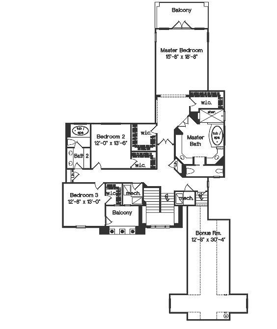 upper floor house blueprint