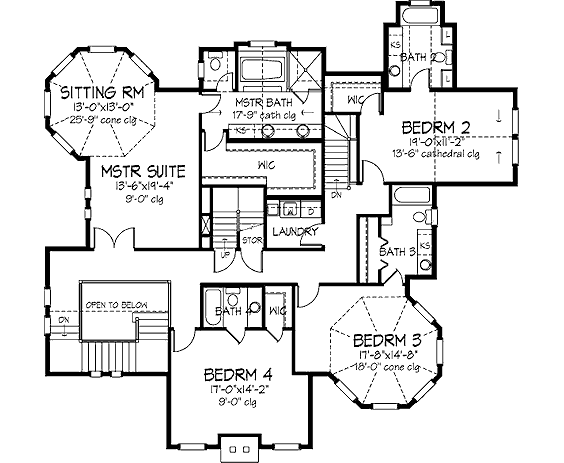 upper floor house blueprint