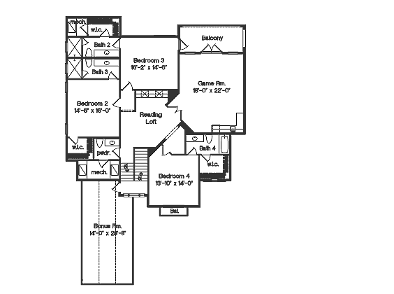 upper floor house blueprint