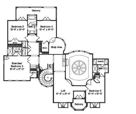 upper floor house blueprint