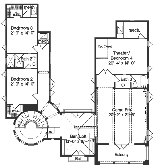 upper floor house blueprint