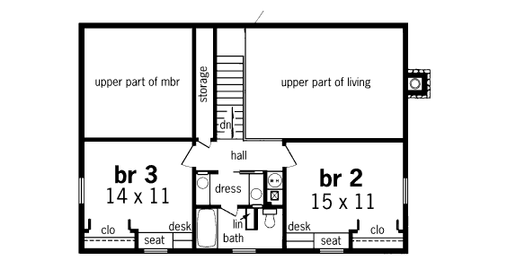 upper floor house blueprint