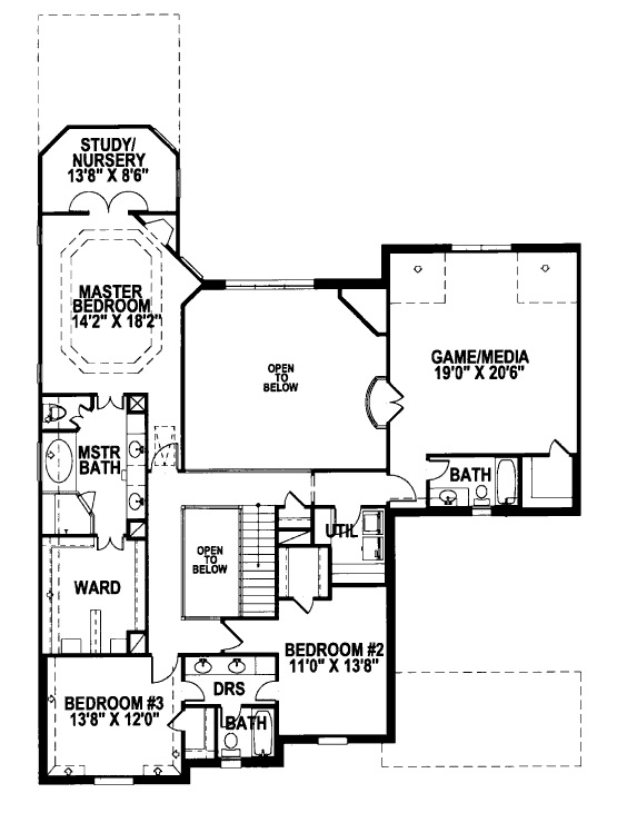 upper floor house blueprint