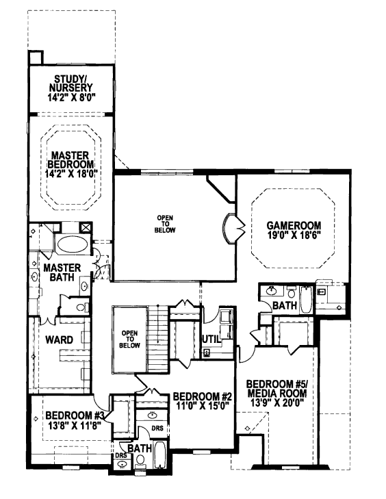 upper floor house blueprint