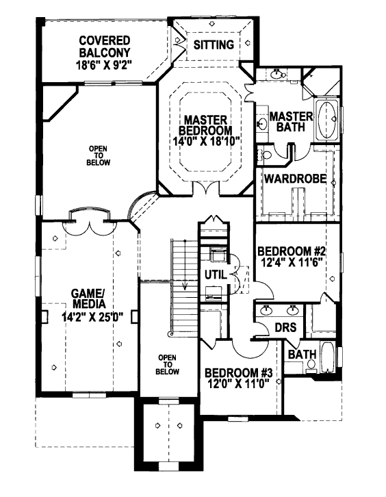 upper floor house blueprint