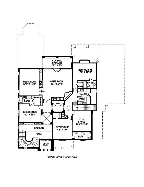 upper floor house blueprint