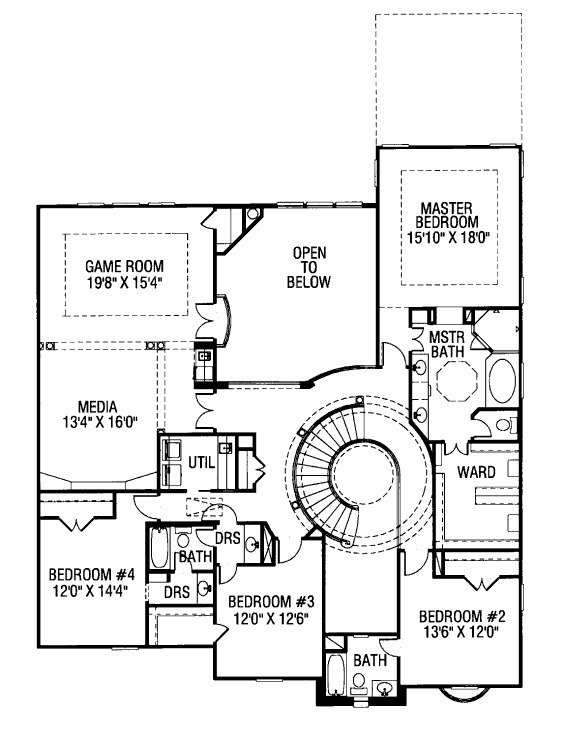 upper floor house blueprint