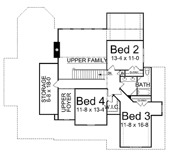 upper floor house blueprint