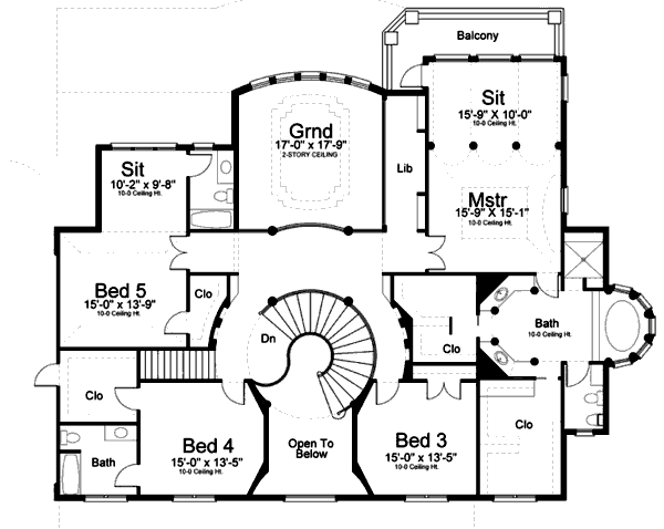 upper floor house blueprint