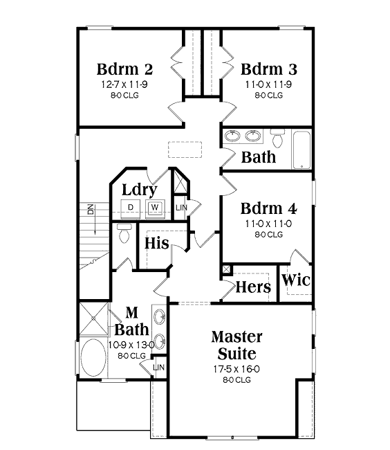upper floor house blueprint