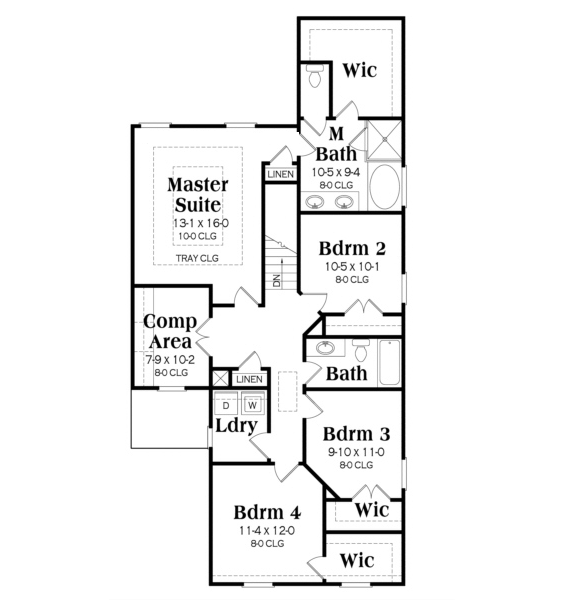 upper floor house blueprint
