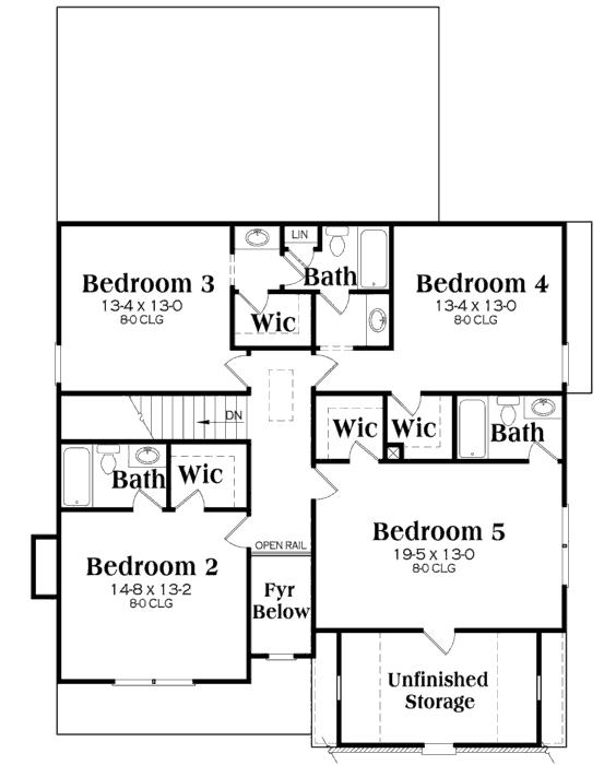 upper floor house blueprint