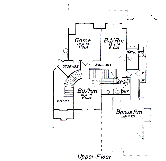 upper floor house blueprint