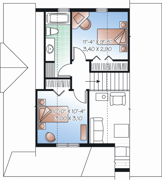 upper floor house blueprint