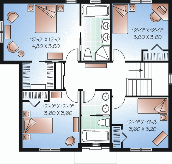 upper floor house blueprint