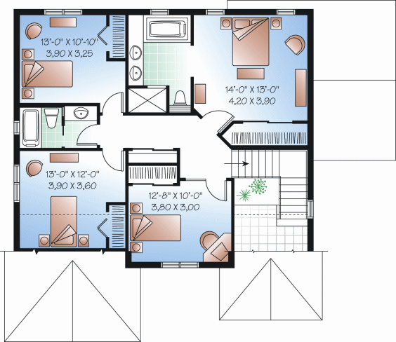 upper floor house blueprint