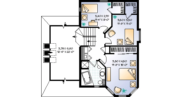upper floor house blueprint