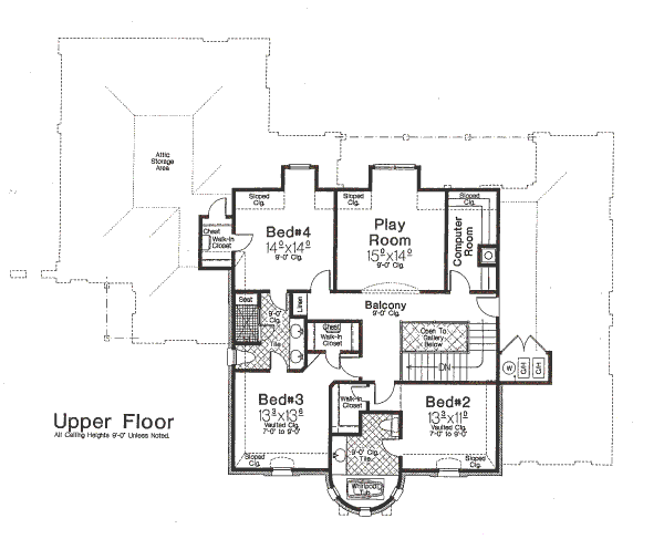 upper floor house blueprint